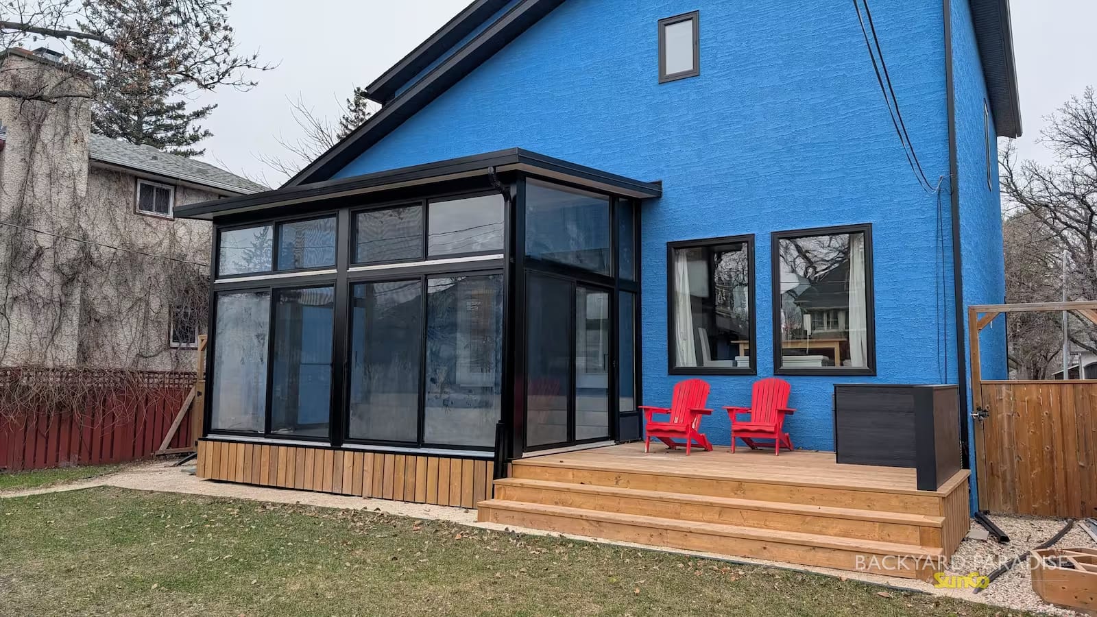 black studio sunroom riverview winnipeg