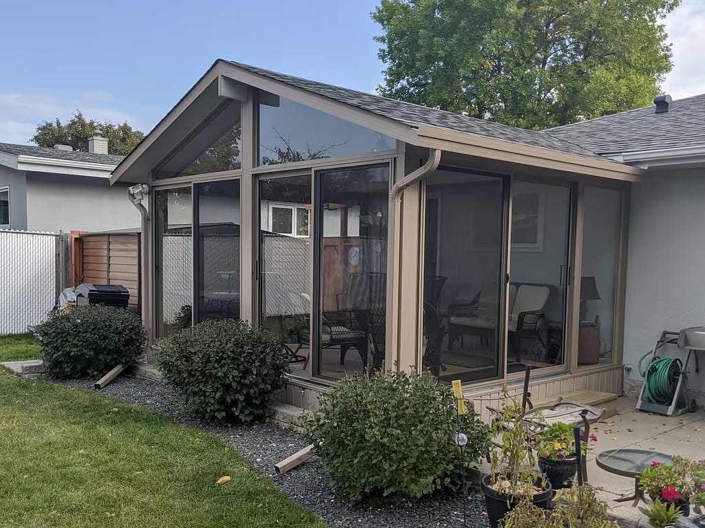 sandalwood gable sunroom by SunCo in Southdale, Winnipeg