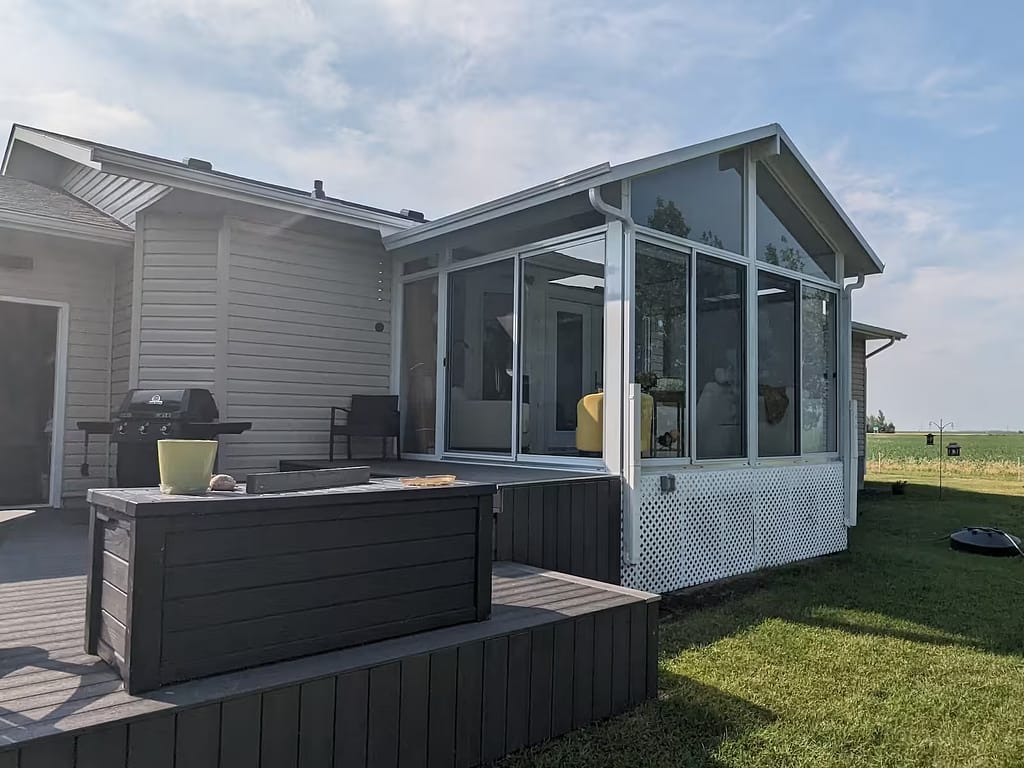 white gable sunroom by SunCo in Cartier, Manitoba