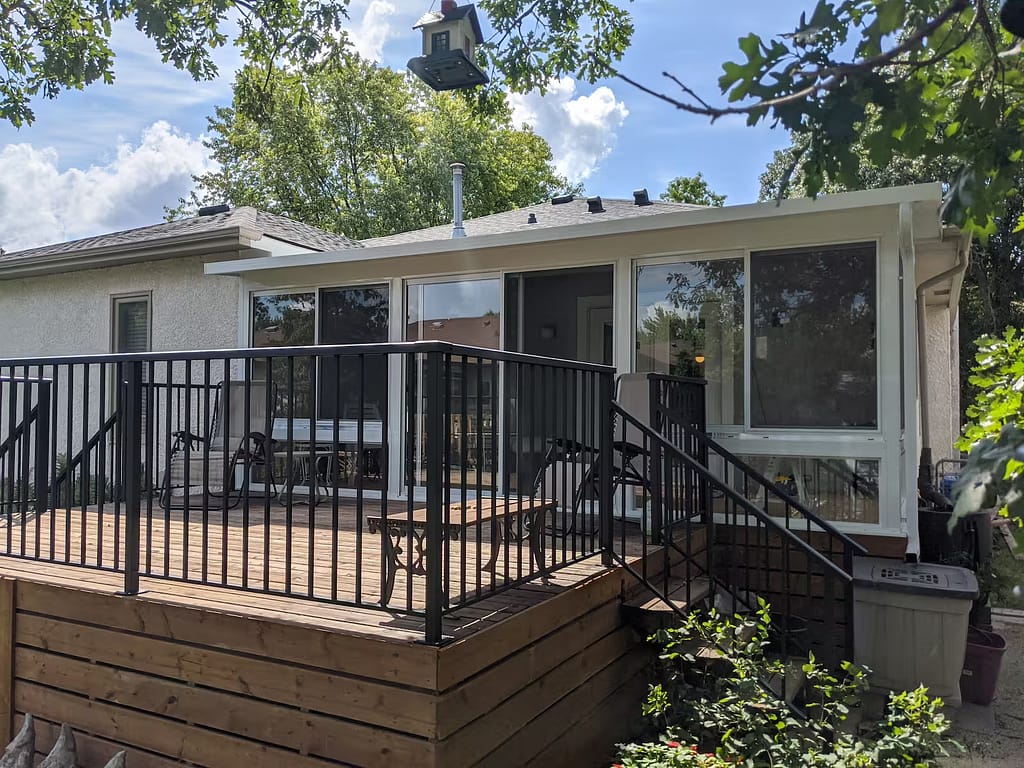 white studio sunroom by SunCo in Charleswood, Winnipeg
