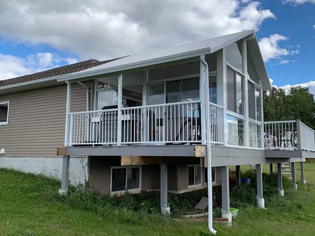 white gable sunroom by SunCo in Dryden, Ontario