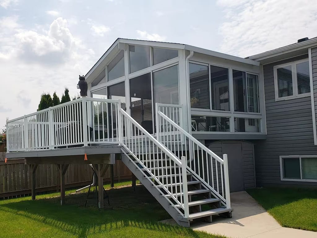 white gable sunroom by SunCo in Winnipeg