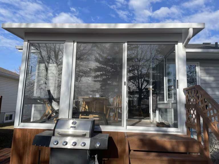 white studio sunroom by SunCo in North Kildonan, Winnipeg
